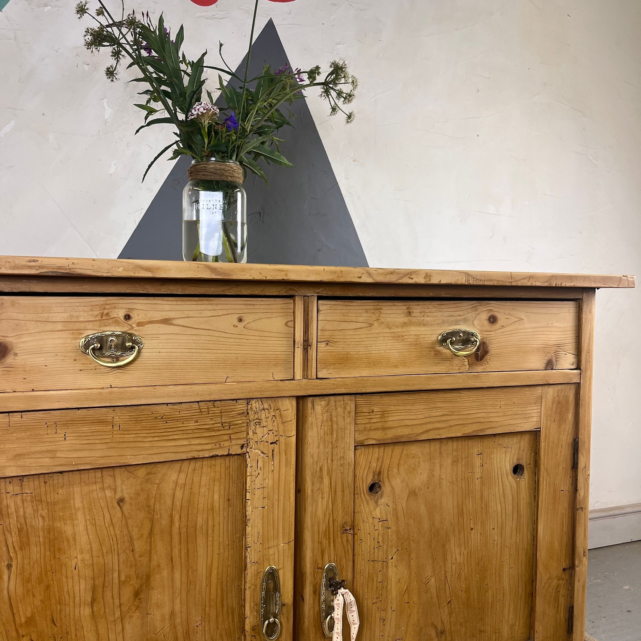 Large Victorian Pine Sideboard