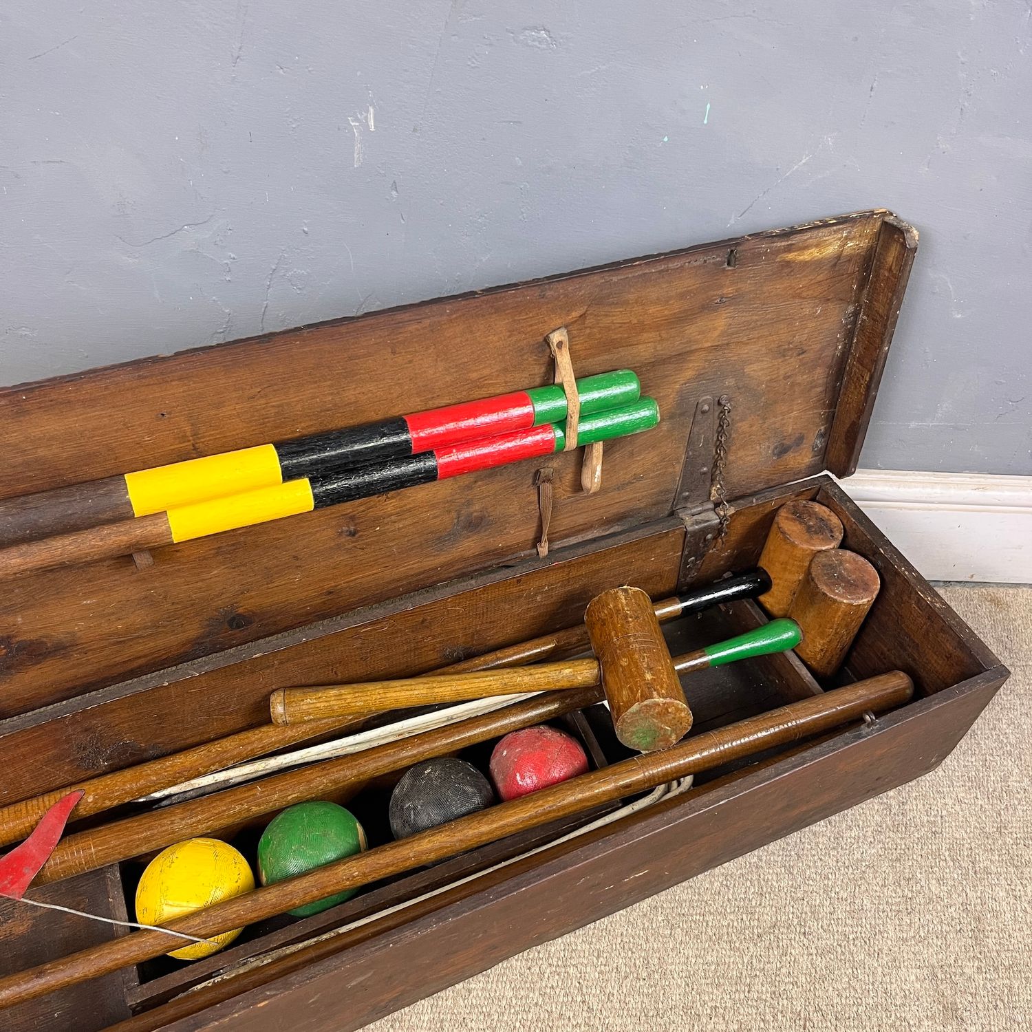 Vintage Antique Croquet Set