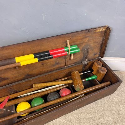 Vintage Antique Croquet Set