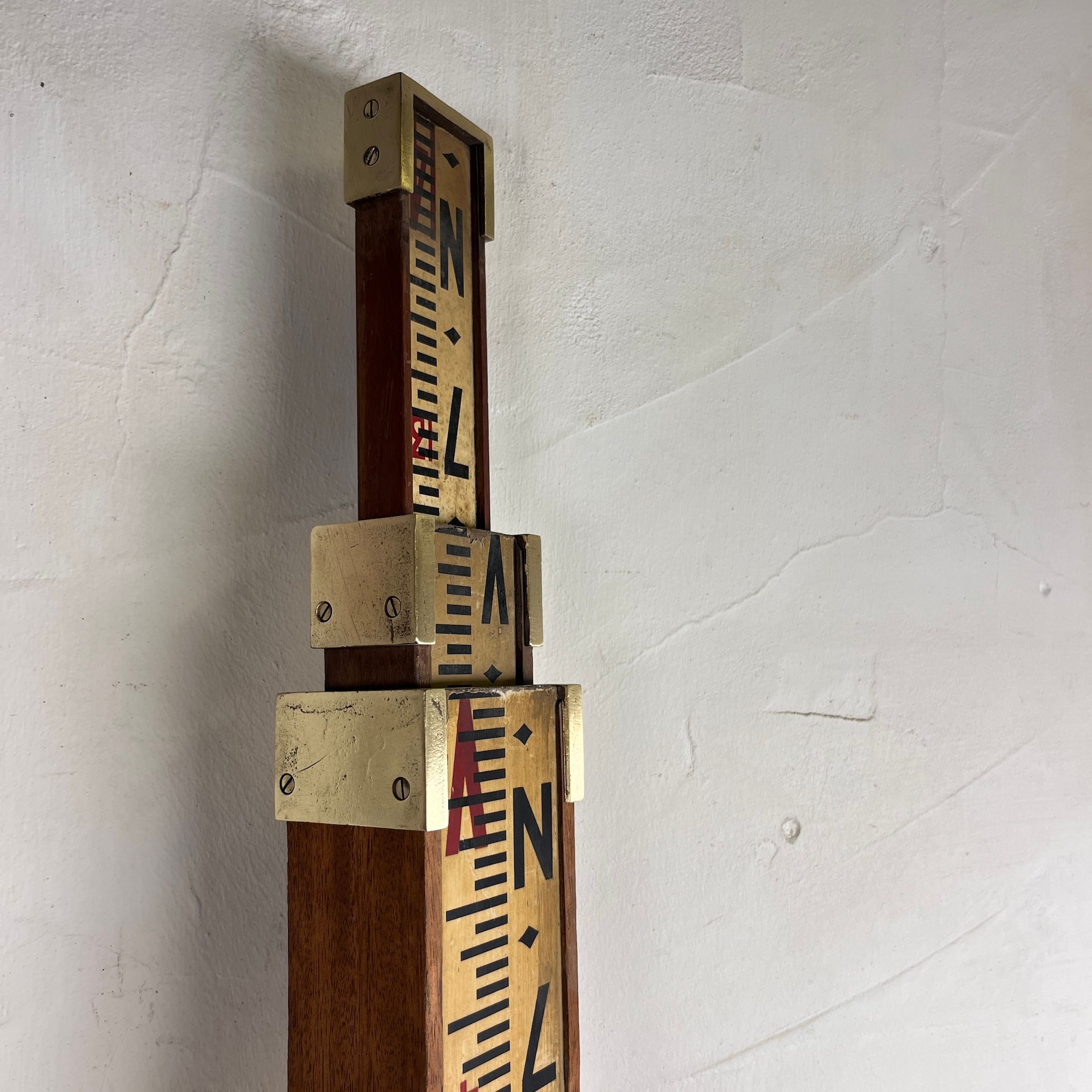 Hilger &  Watts Theodolite Surveyors Staff Measure Telescopic Large Long Ruler Tape