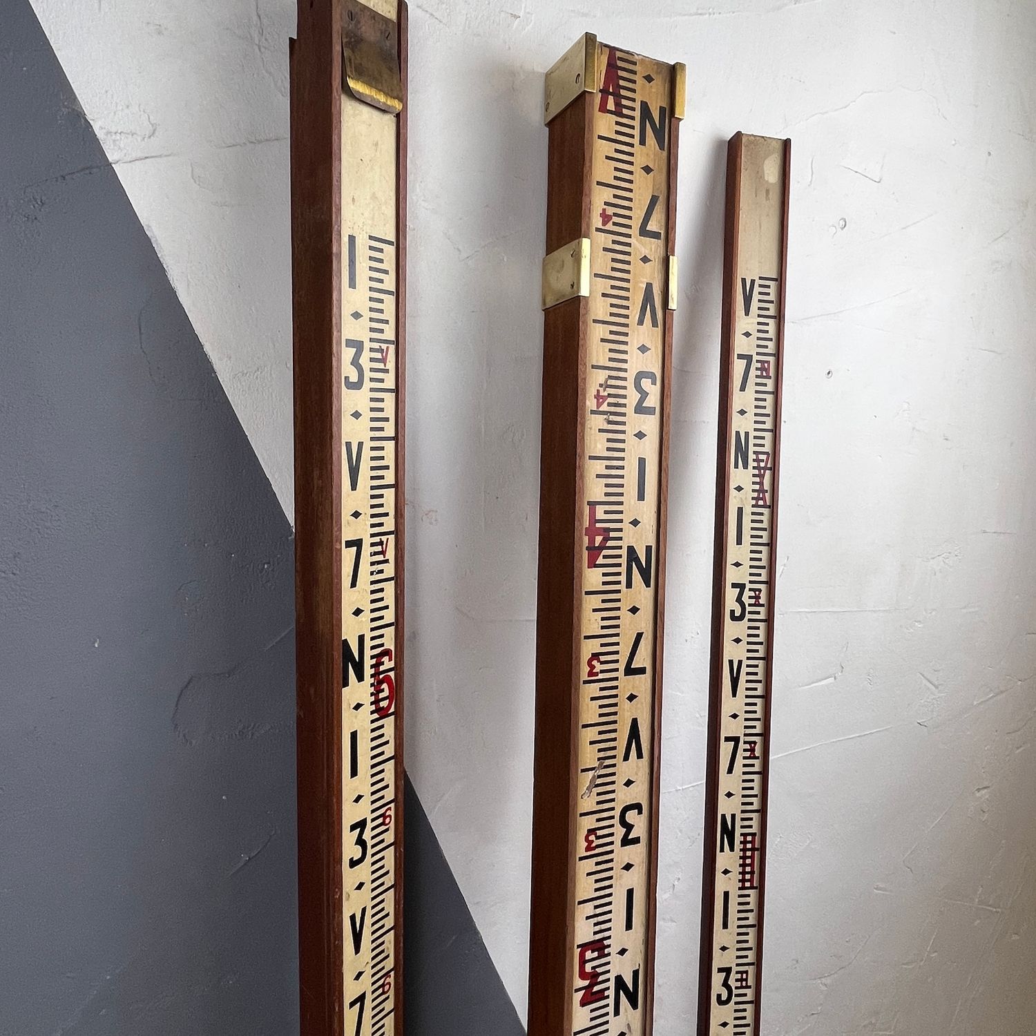 Hilger &  Watts Theodolite Surveyors Staff Measure Telescopic Large Long Ruler Tape