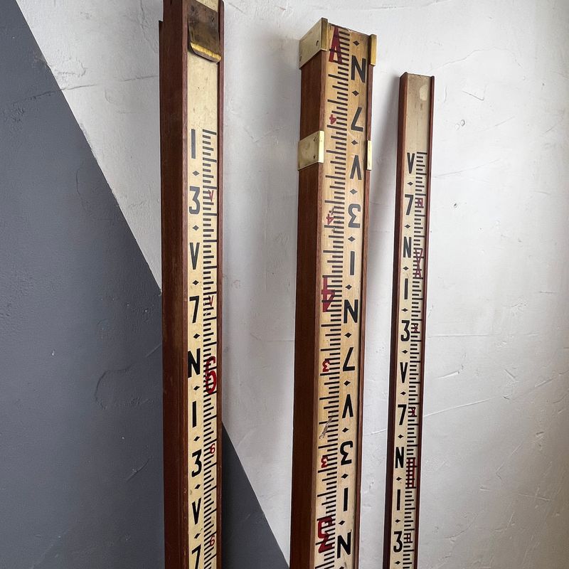 Hilger &  Watts Theodolite Surveyors Staff Measure Telescopic Large Long Ruler Tape