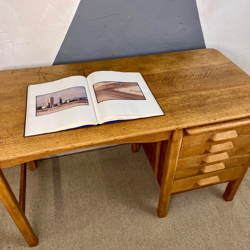 ​Mid Century Oak Desk Vintage 1960s Home Office