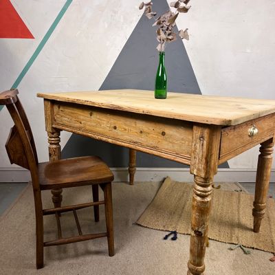 Antique Pine Kitchen Farmhouse Dining Table Antique Pine Kitchen Farmhouse Dining Table