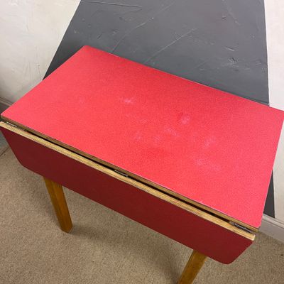 Mid Century Red Formica Dining Table Extending Folding Mid Century Red Formica Dining Table Extending Folding