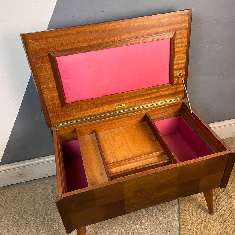 1960s Vintage "ARNOLD" Sewing Storage Box