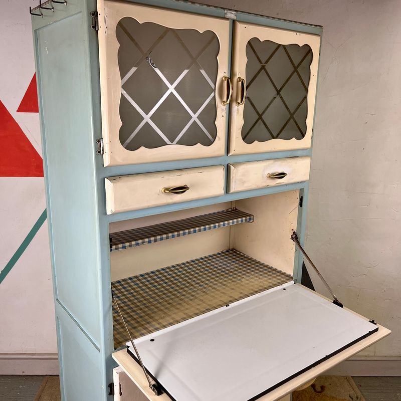 Vintage Blue 1950s Kitchen Food Cupboard Larder Vintage Blue 1950s Kitchen Food Cupboard Larder