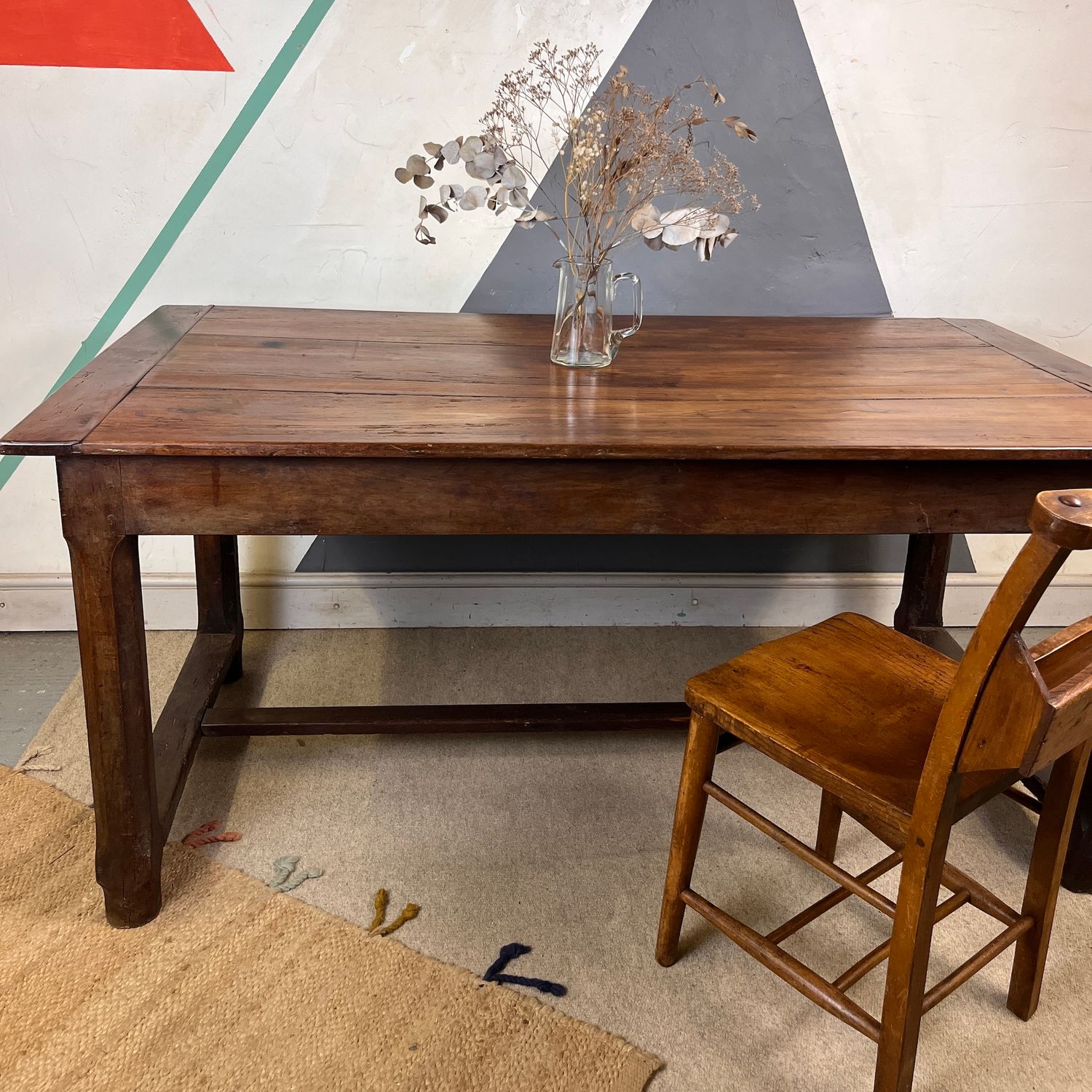 5ft Antique Victorian Kitchen Dining Table