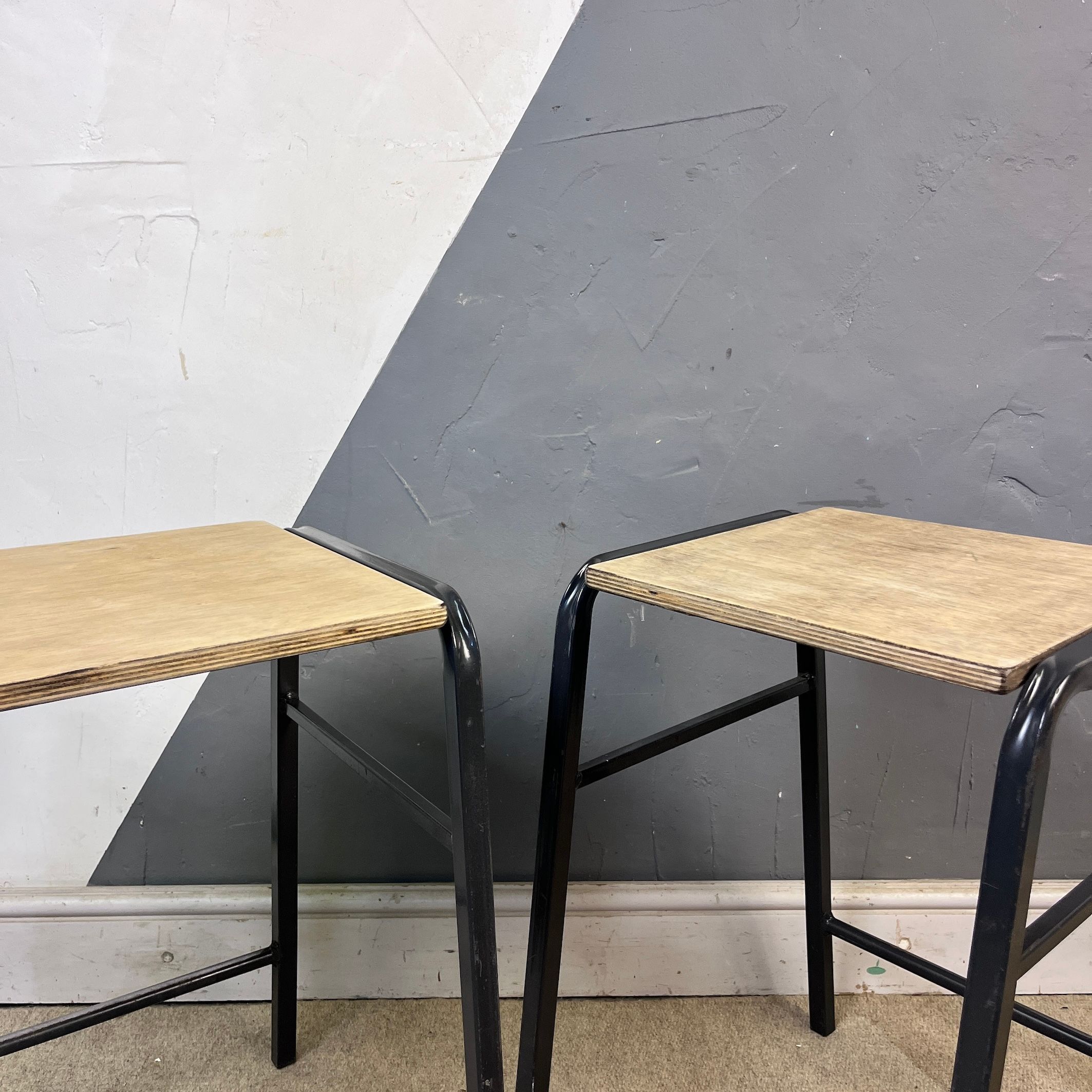 ​Mid Century Vintage Industrial Lab Stool Bar Breakfast Seating