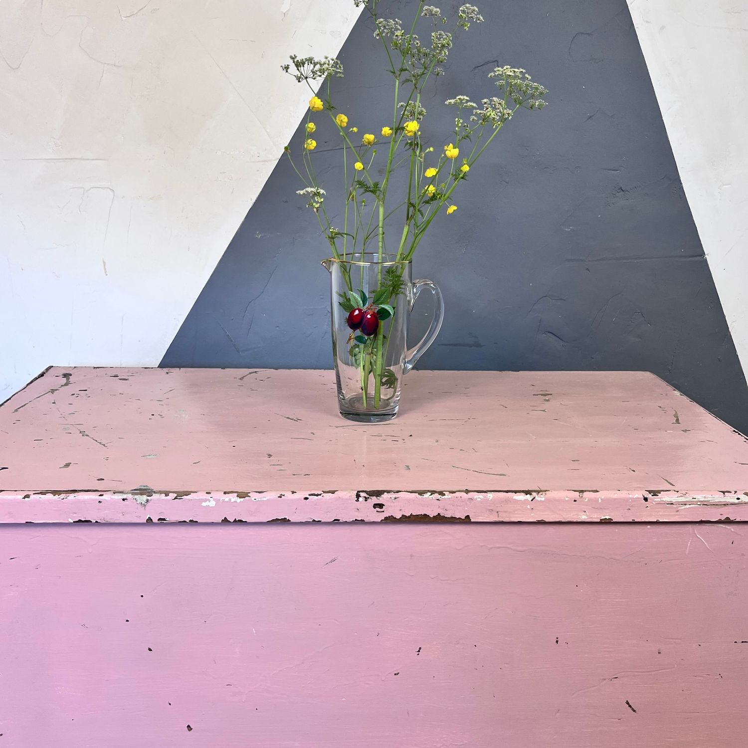 Antique Victorian Pine Chest Pink Antique Victorian Pine Chest Pink