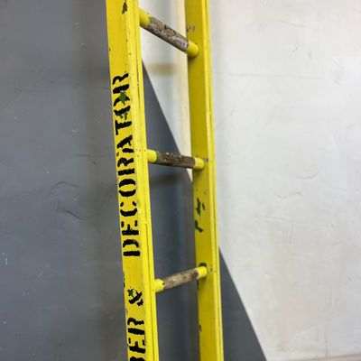 Yellow Rustic Antique Wooden Ladder Yellow Rustic Antique Wooden Ladder
