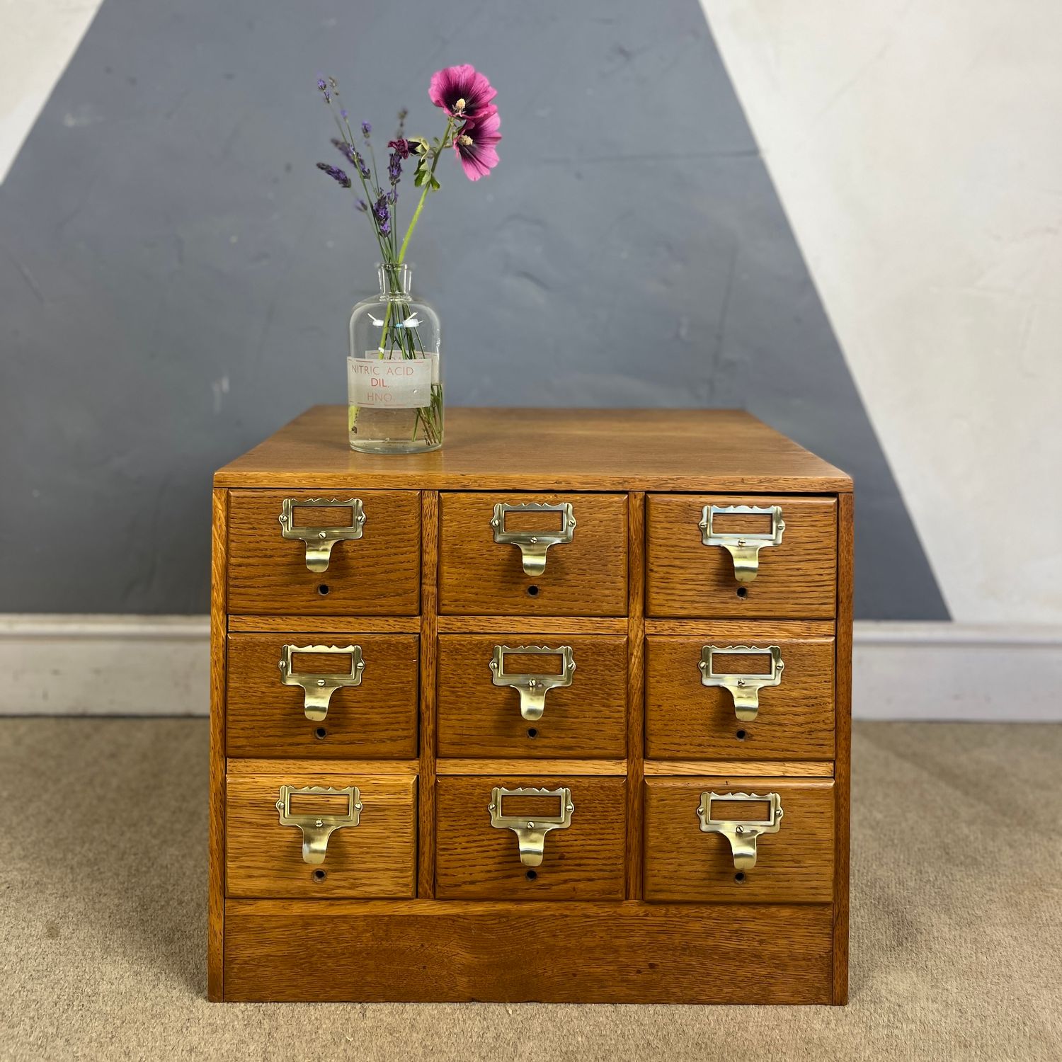 Mid Century Oak Index Filing Storage Drawers Mid Century Oak Index Filing Storage Drawers