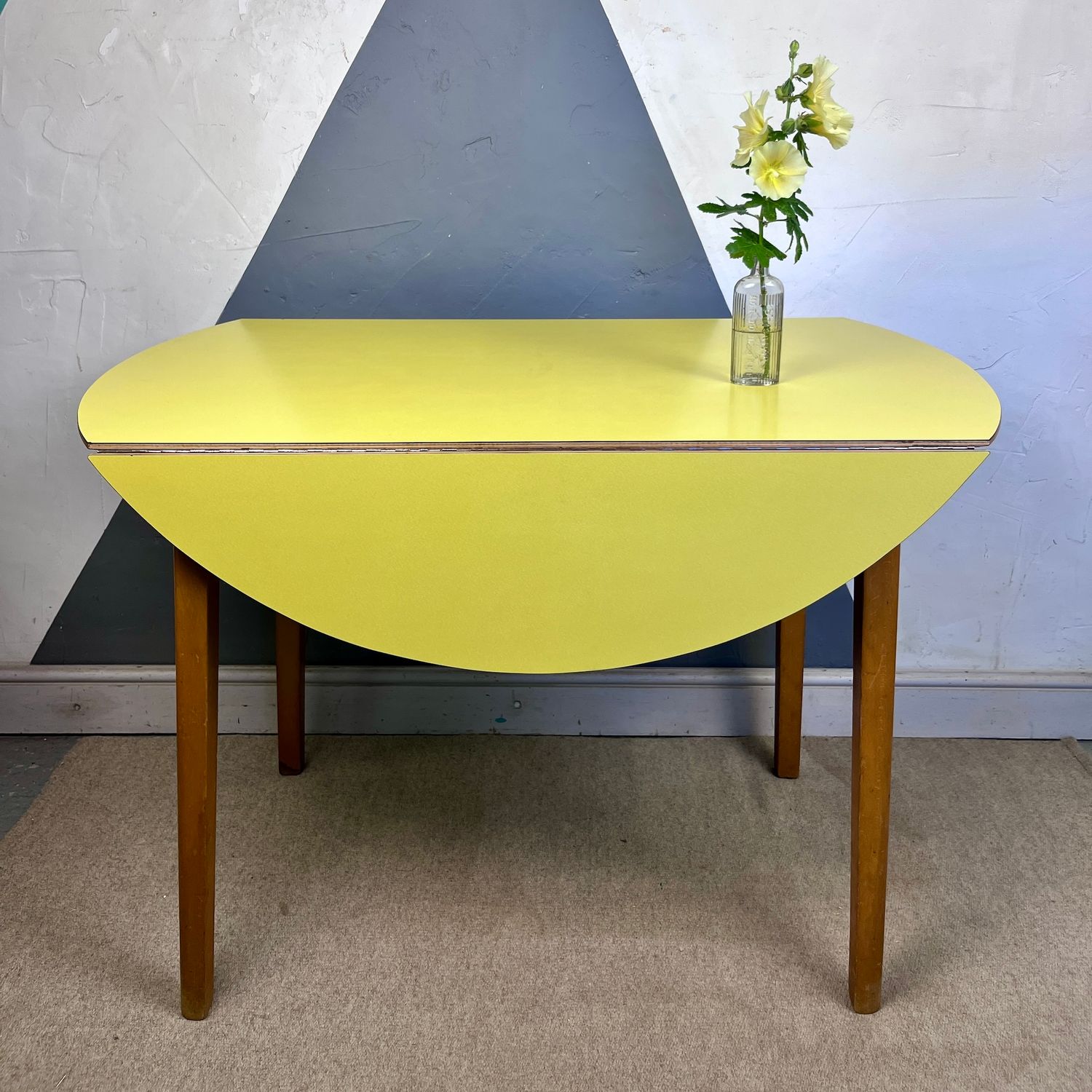 Mid Century Yellow Round Formica Kitchen Table Mid Century Yellow Round Formica Kitchen Table