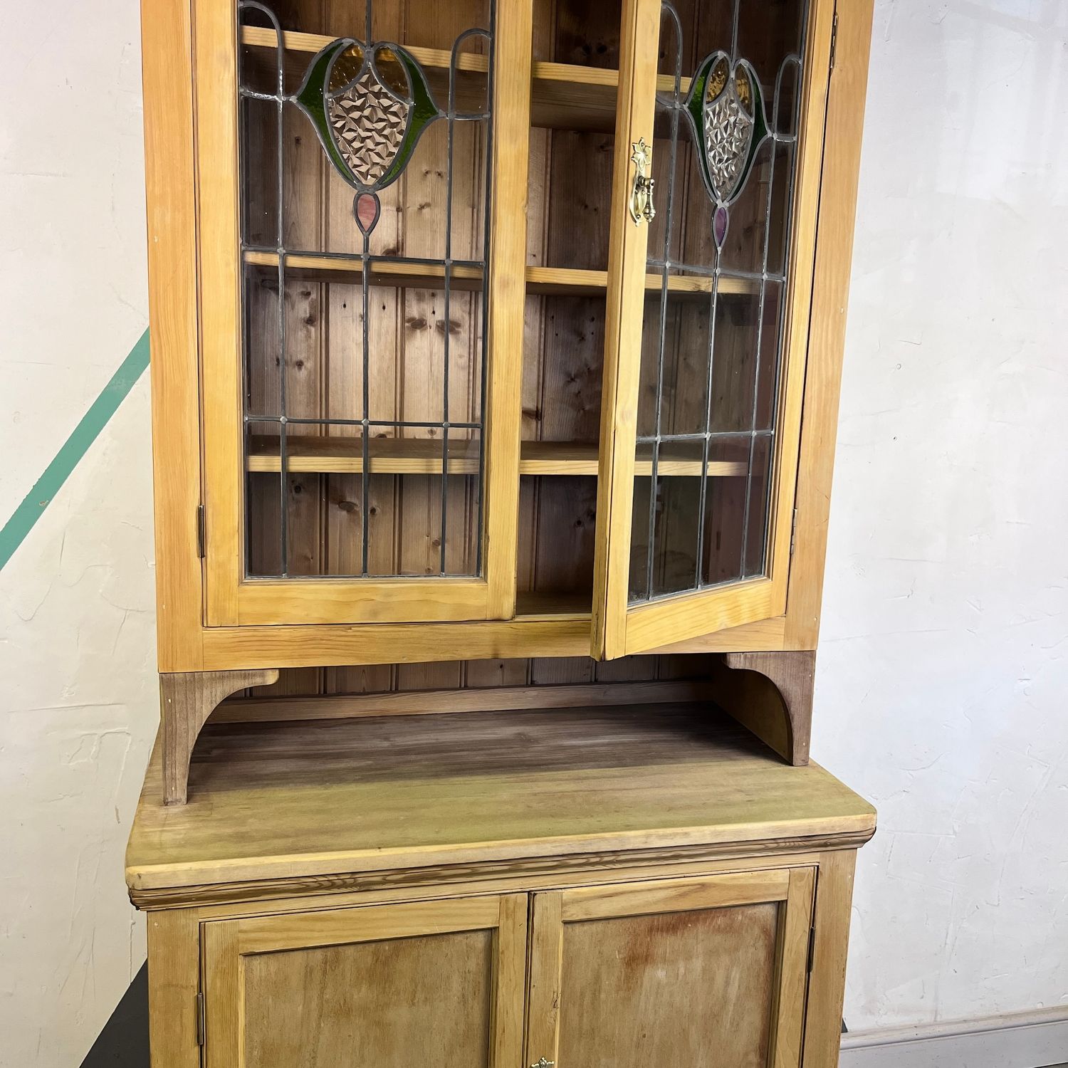 ​Antique Pine Display Cabinet