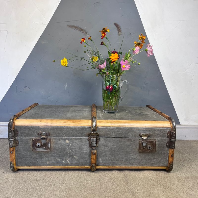 y Steamer Trunk Chest Coffee Table Storage Box