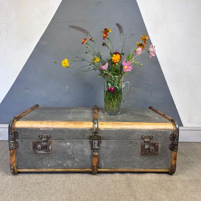y Steamer Trunk Chest Coffee Table Storage Box y Steamer Trunk Chest Coffee Table Storage Box