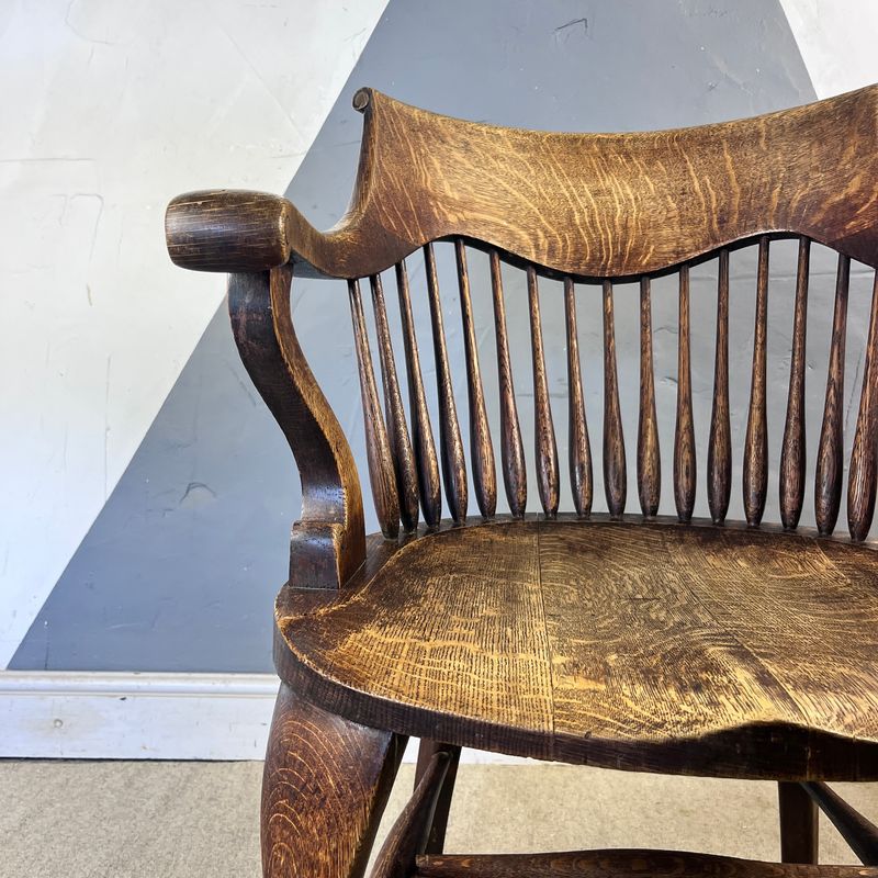 ​Antique Arts & Crafts Office Desk Carver Chair