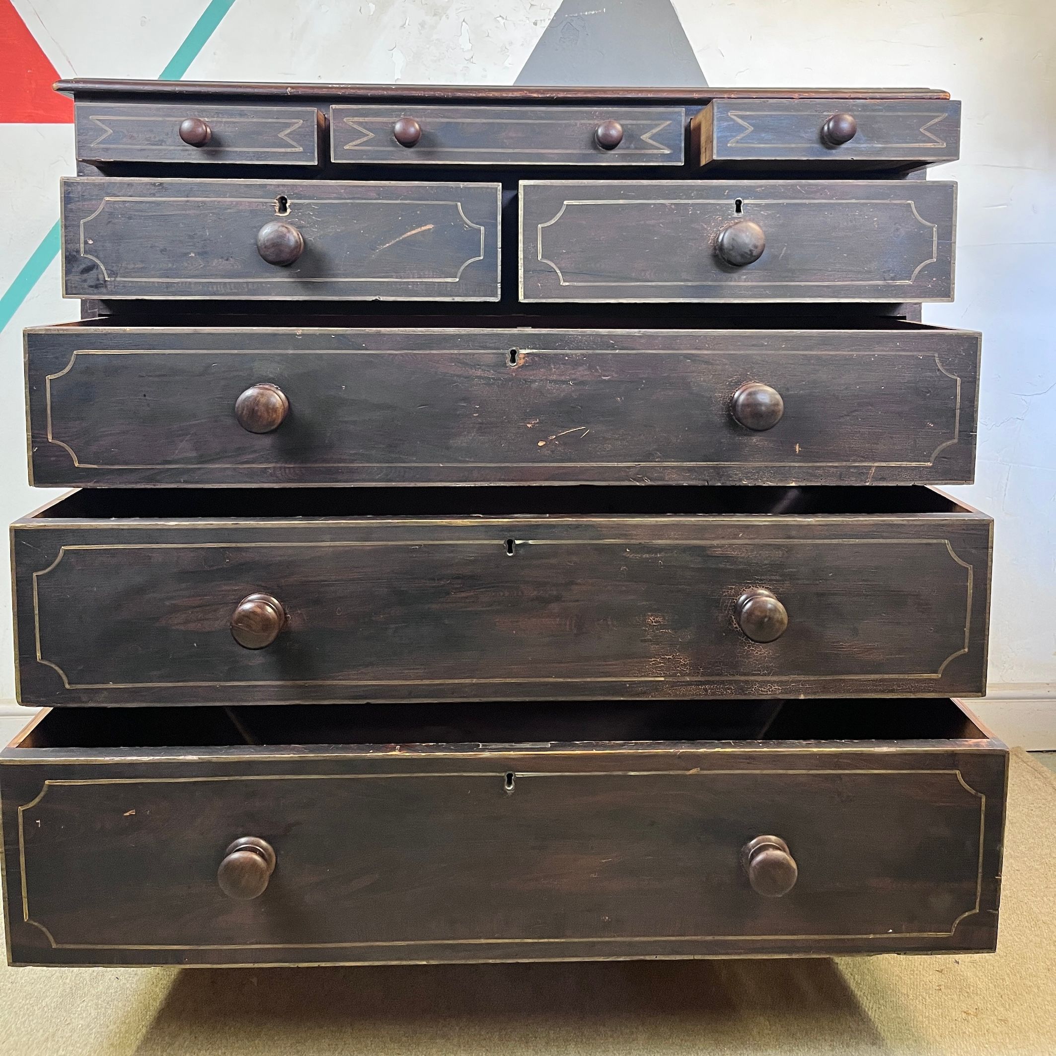 Antique Pine Chest Drawers