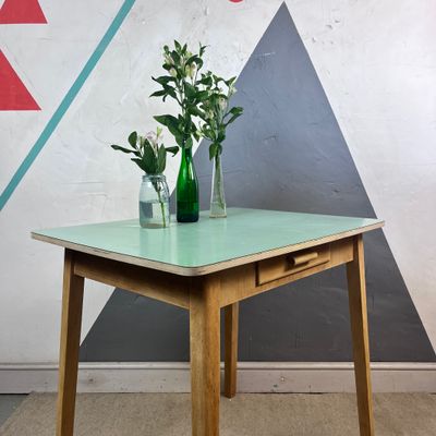 Mid Century Green Formica Kitchen Dining Table Mid Century Green Formica Kitchen Dining Table