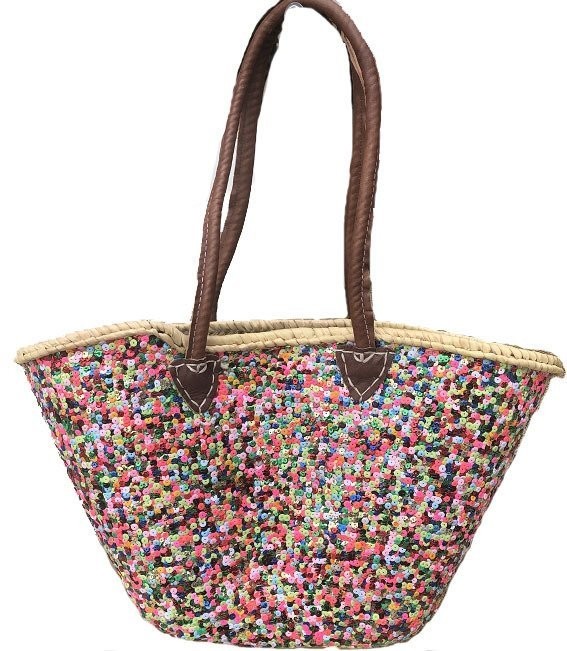 Panier Paillettes Roses