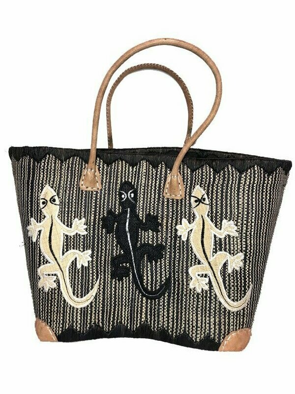 Panier Aravola 3 Lézards Noir Grand Modèle