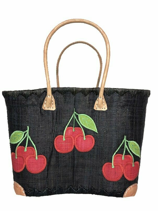 Panier Aravola Cerise Noir Moyen Modèle