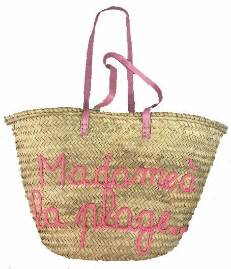 Panier Madame à la Plage Rose