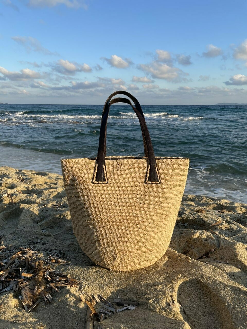 Sac Crochet Seau Naturel
