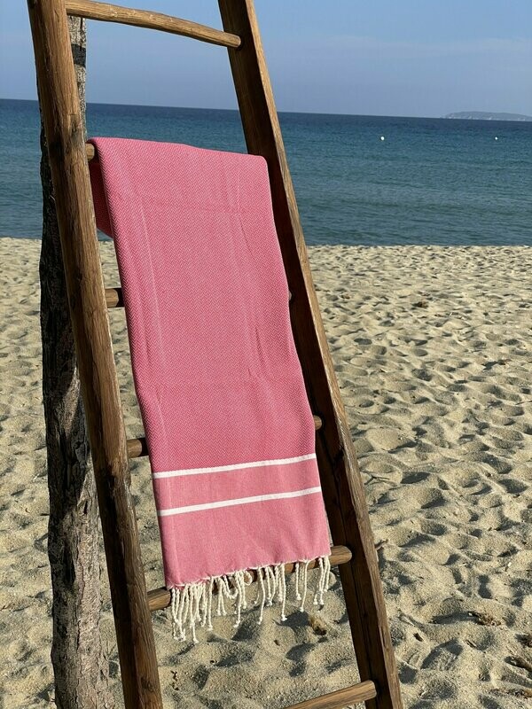Fouta 100x200cm Chevron Fushia