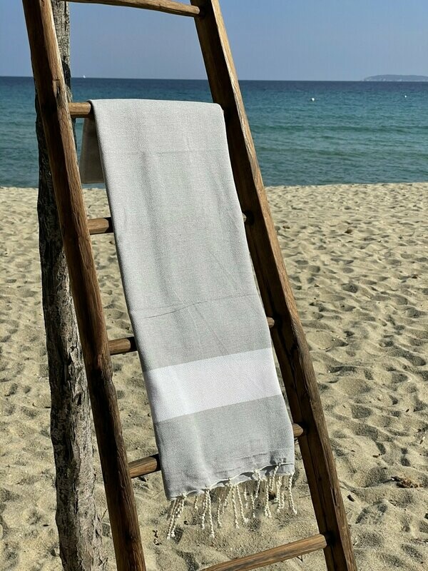 Fouta 100x200cm Diamant Gris Clair