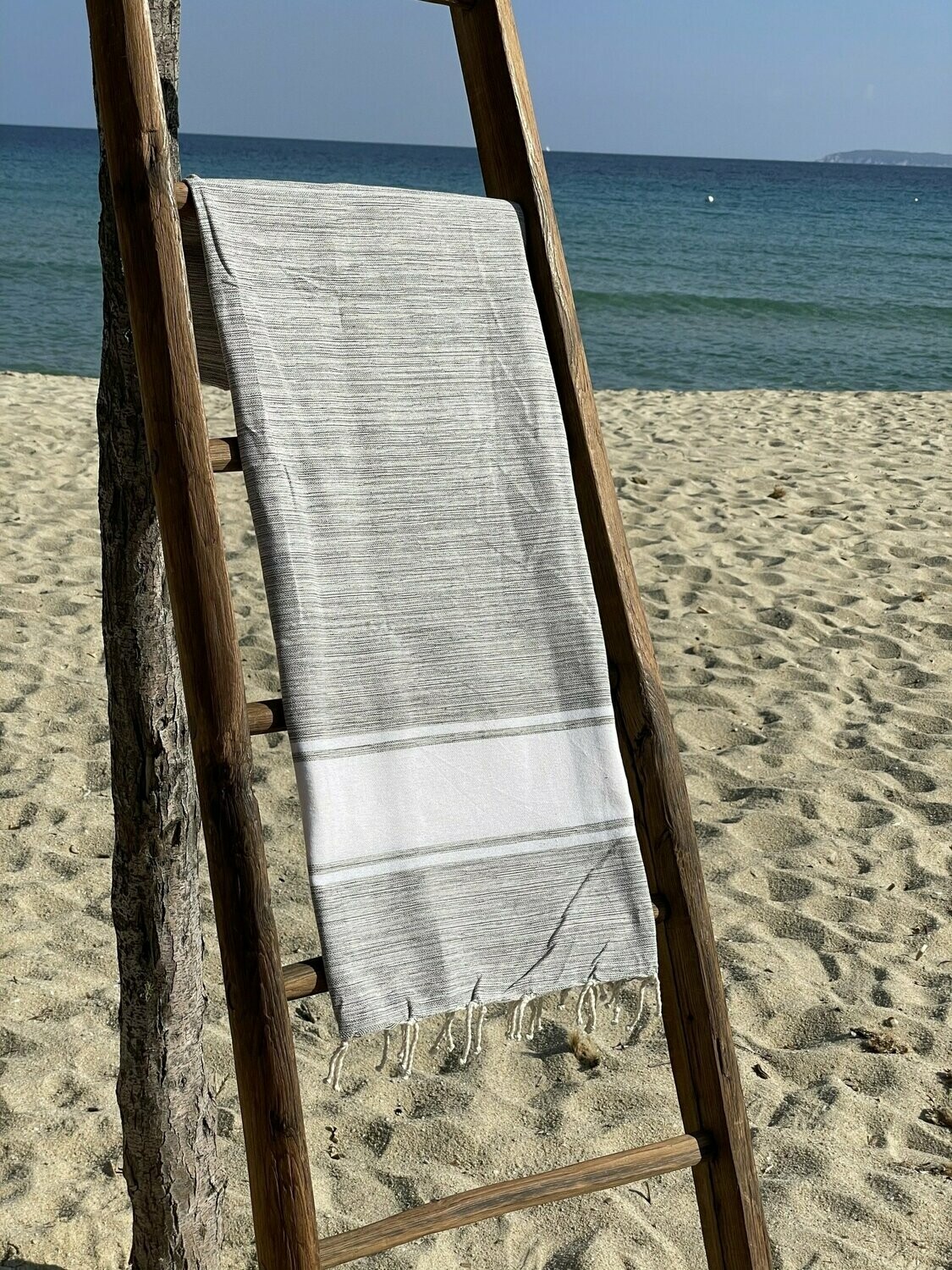 Fouta  100x200cm Traditionnelle Gris Chiné