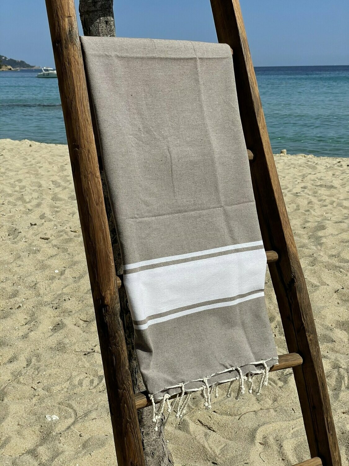 Fouta  100x200cm Traditionnelle  Taupe