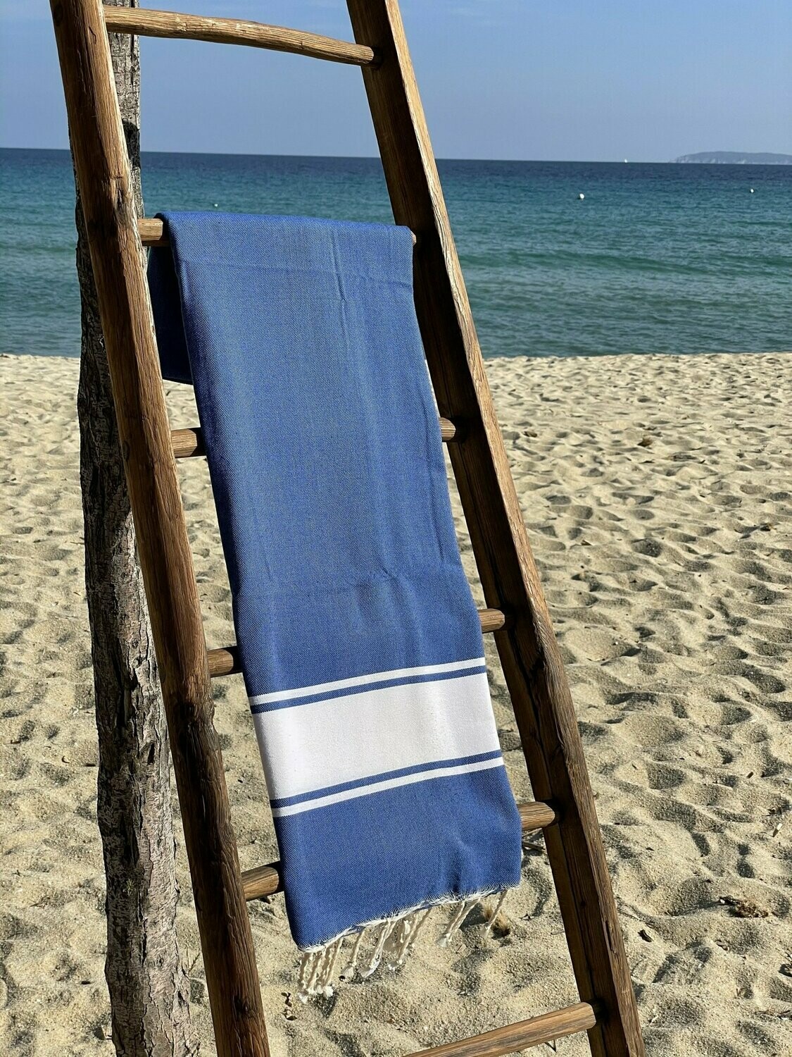 Fouta  100x200cm Traditionnelle  Bleu Roi