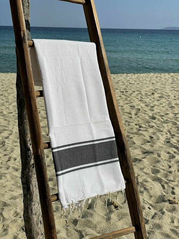 Fouta  100x200cm Traditionnelle  Blanc