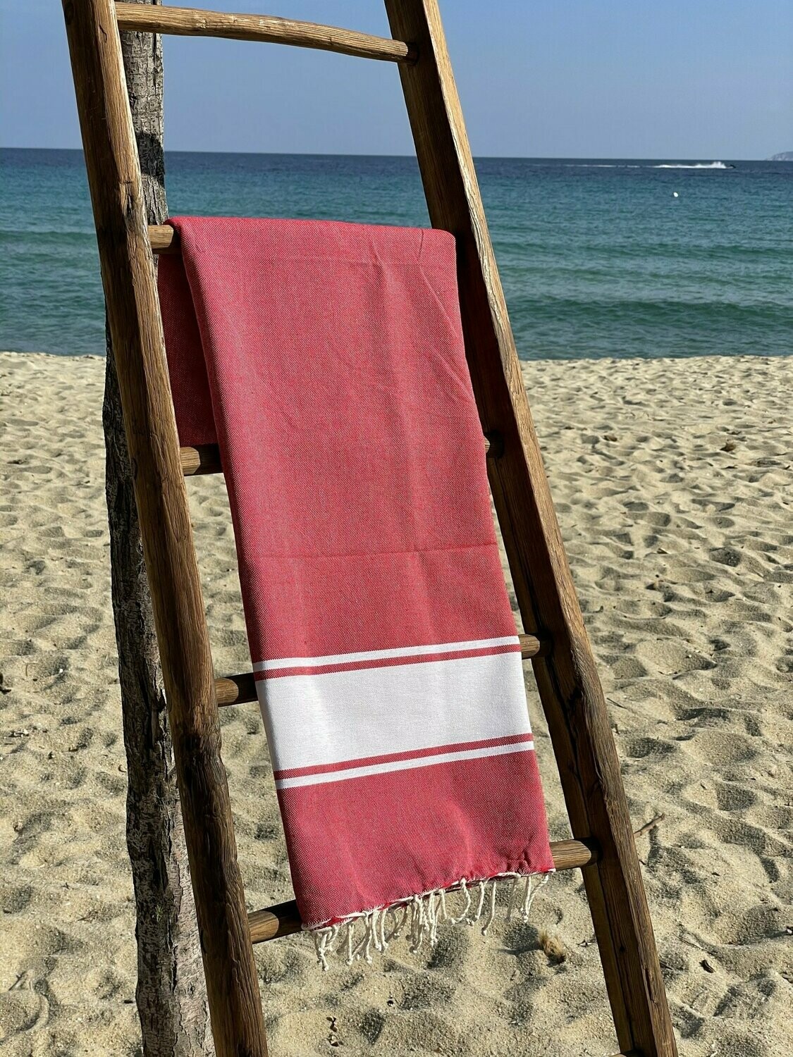 Fouta  100x200cm Traditionnelle  Rouge
