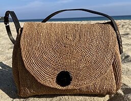 Sac Bandoulière Bouton Arrondi Thé