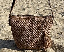 Sac Bandoulière Pompon Thé
