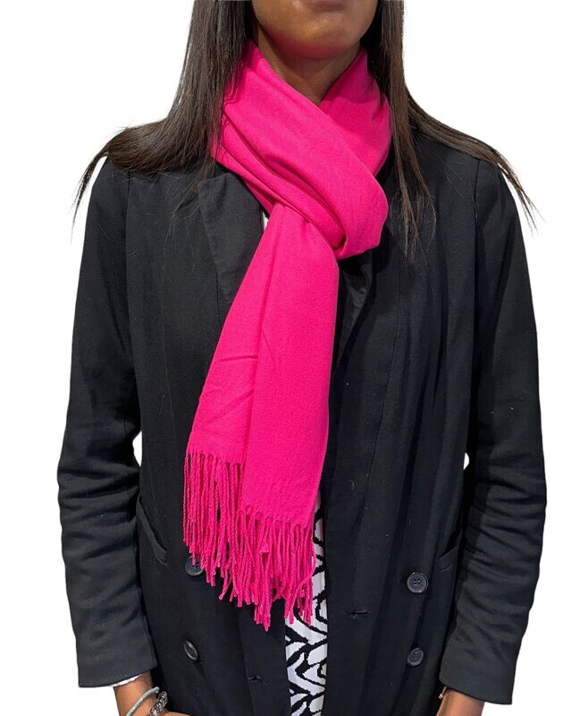 Echarpe 180x70 cm 30% Cachemire Fushia