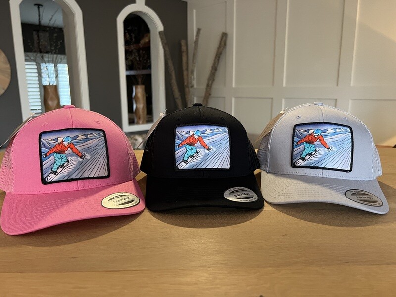 Snowboarding Artwork Patch Hat