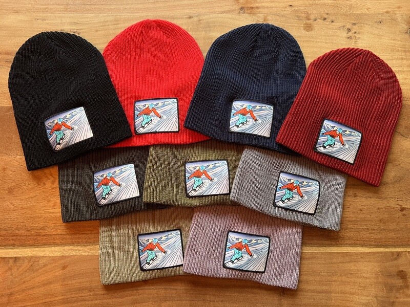 Snowboarding Artwork Patch Toque
