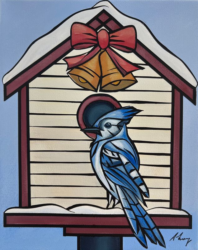 Christmas Painting - “The Bell Still Rings” ~ 8”x10”