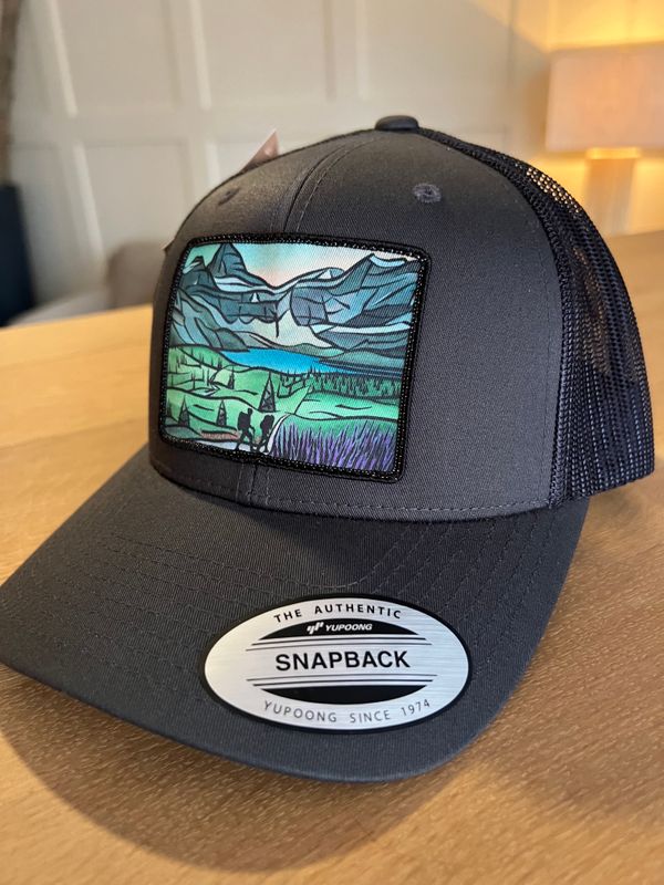 Assiniboine Hiking Artwork Patch Hat
