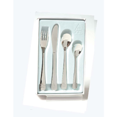 Engraved Stainless Steel 4 Piece Duck Cutlery Set