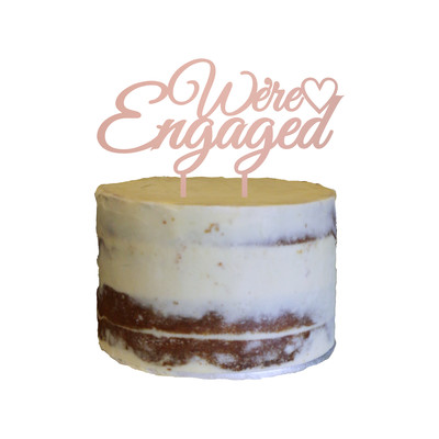 Engagement Cake Topper Design 1