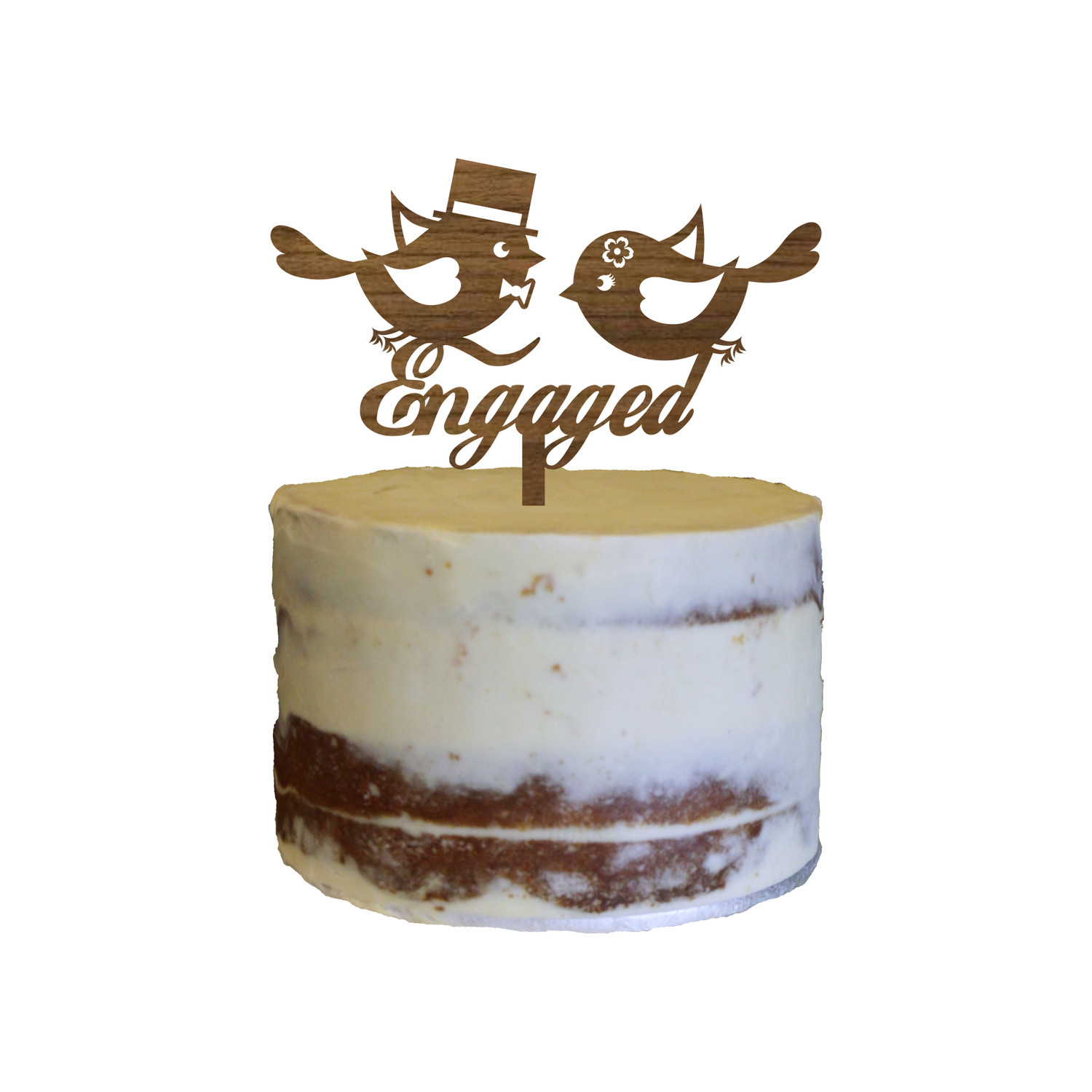 Engagement Cake Topper Design 5