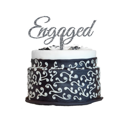 Engagement Cake Topper Design 7