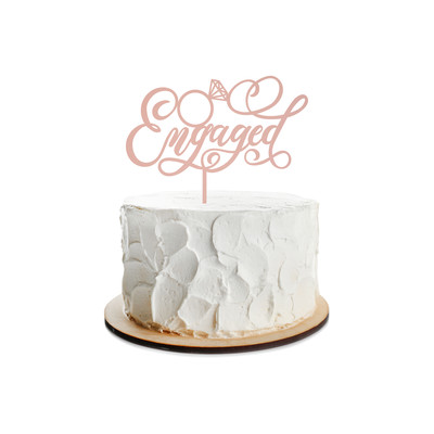 Engagement Cake Topper Design 8