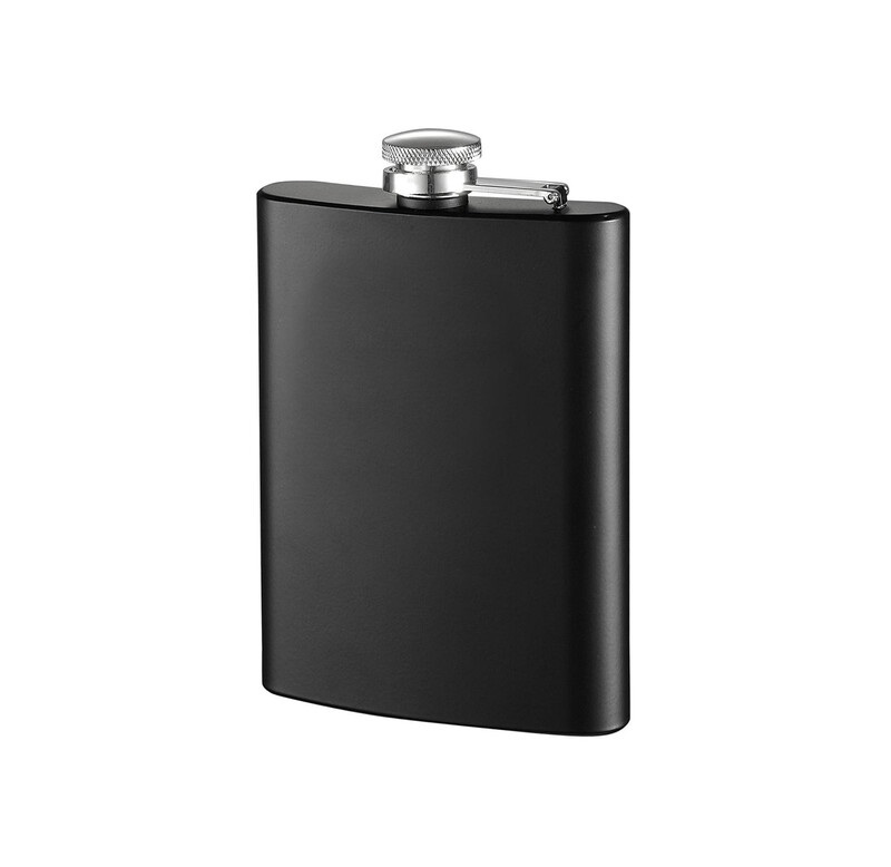 Matte Black Stainless Steel Hip Flask 175ml