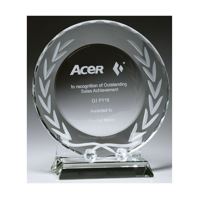 Crystal Tray Award 2pce