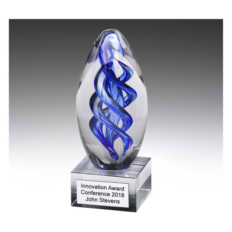 Art Glass Blue Dome AG301